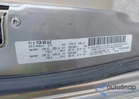 2016 Chrysler Town & Country Touring-L Anniversary Edition z USA, uszkodzony, nr VIN 2C4RC1CG2GR129287